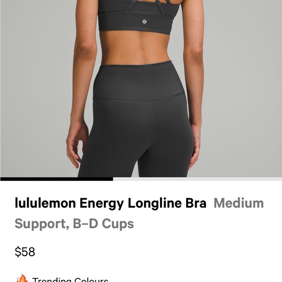 Dark olive energy longline bra - Picture 5 of 6